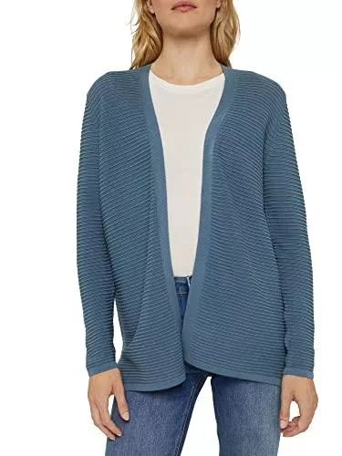ESPRIT Strickjacken ESPRIT Offener RIPP-Cardigan aus Bio-Baumwolle