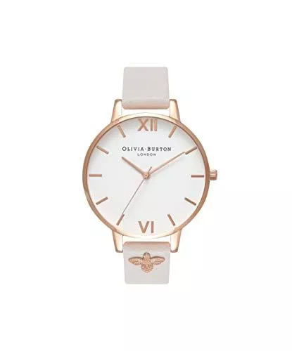 Olivia Burton Uhren Olivia Burton Damen Analog Quarz Armbanduhr mit Lederarmband OB16ES02