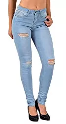 ESRA Jeans ESRA Damen Jeans Jeanshose Damen Skinny High Waist Hochbund Stretch Hose bis Übergröße S700