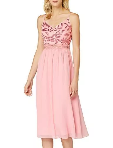 TRUTH &amp; FABLE Cocktail Amazon-Marke: TRUTH &amp; FABLE Damen Midi-Chiffon-Kleid