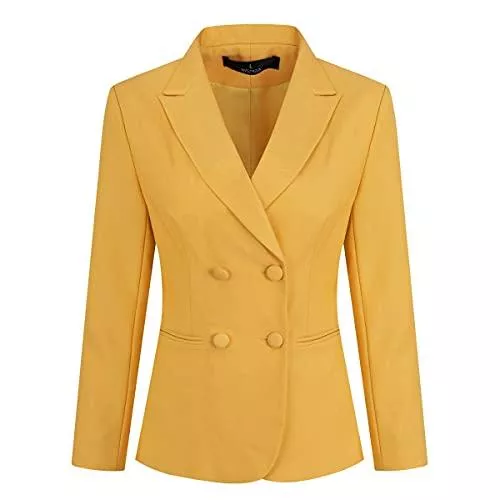 YYNUDA Blazer YYNUDA Damen Anzug Business Hosenanzug Eleganter Slim Fit Zweireihiger Büro Blazer