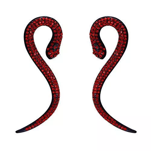 EVER FAITH Schmuck EVER FAITH Damen Ohrringe Kristall Nickel Frei Party Punk Schlange Serpent Snake Ohr Schmuck