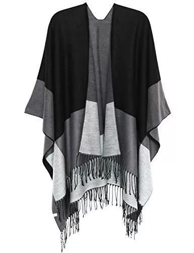 DiaryLook Schals & Tücher DiaryLook Damen Poncho Schal Winter Cardigan Übergroße Cape Elegant Poncho Für Frauen Umhang Damen Warm Geschenk Für Mutter