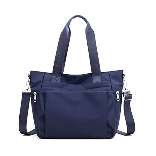 YANAIER Taschen & Rucksäcke YANAIER Damen Handtaschen Schultertasche Wasserdicht Nylon Casual Multifunktionale Umhängetaschen Damen Hobos Schultertasche Shopper Tasche Dunkelblau