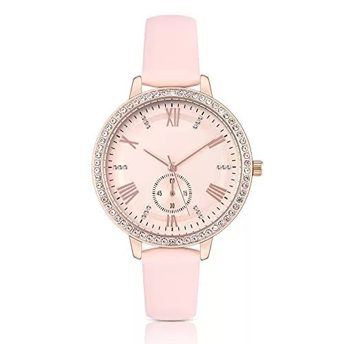 KIMOMT Uhren KIMOMT Damenuhren Lederband Luxus Quarzuhren wasserdichte Mode Kreative Armbanduhr für Damen Mädchen Damen