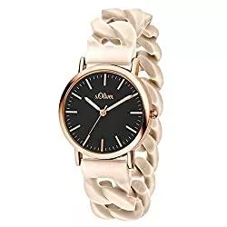 s.Oliver Uhren s.Oliver Damen Analog Quarz Armbanduhr mit Silikonarmband