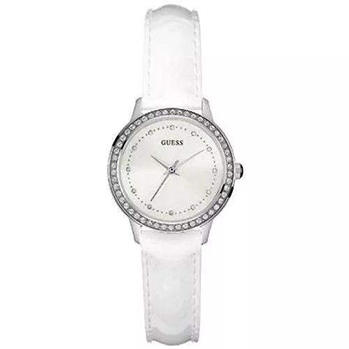 Guess Uhren Guess Unisex Erwachsene Datum klassisch Quarz Uhr mit Leder Armband W0648L5