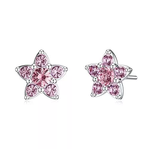 Blume Schmuck Blume Ohrringe Kinder Damen Sterling Silber 925 Mädchen Ohrstecker