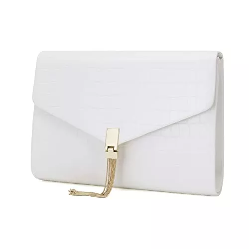 IXEBELLA Taschen & Rucksäcke iXebella Handtasche mit Krokodil-Druck, für Damen, PU-Clutch, mit Metallquaste