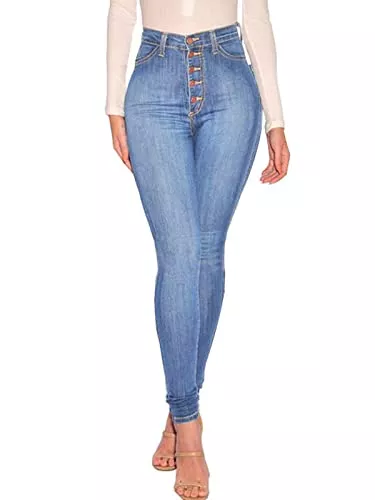 Uusollecy Jeans Uusollecy Damen Skinny High Waist Jeans Stretch Jeanshose