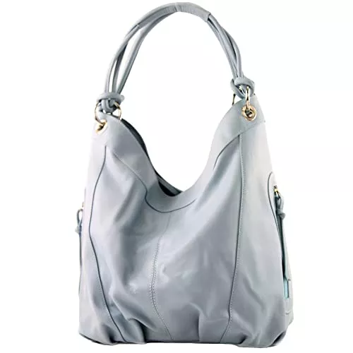 modamoda de Taschen & Rucksäcke modamoda de - Z18 - ital Damenhandtasche aus Leder/Nappaleder