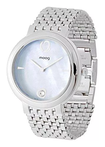 Moog Paris Uhren Moog Paris Caresse Damen Uhr mit Schwarz/Silber/Gold/Weiß Zifferblatt, Swarovski Elements &amp; Silber/Gold/Rosa Armband aus Edelstahl
