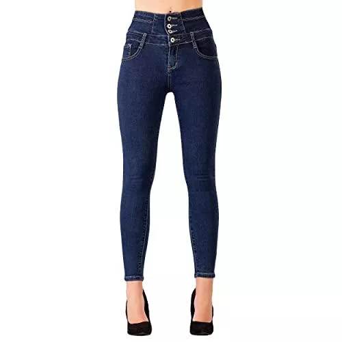 Glook Jeans Glook Skinny Jeans Damen High Waist Stretch Hose Damen | Slim Fit Jeans Damen mit hohem Bund und Po-Pushup Effekt | Damen Jeans Stretch Hose