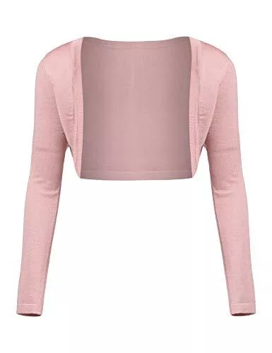 Parabler Strickjacken Parabler Damen Bolero Langarm Jäckchen Festlich Schulterjacke Kurz Strickjacke Blazer Shrug Cardigan Top