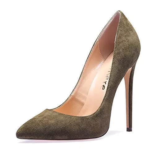 CASTAMERE High Heels Castamere Damen Pumps High Heels Pumps Klassische Spitzen Pfennigabsatz Slip-On Elegant Hochzeit Party Schuhe 12CM Stiletto Heels