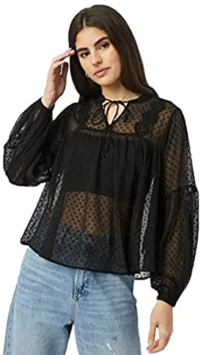 VERO MODA Langarmblusen VERO MODA Female Oberteil mit Langen Ärmeln V-Ausschnitt