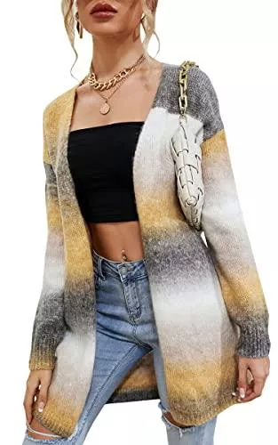 ASOMI Strickjacken ASOMI Strickmantel Strickjacke Damen Gestrickt Lose Cardigan Wintermantel Causal Cardigan Parkajacke Freizeitjacke Pulloverjacke