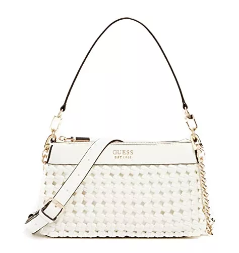 GUESS Taschen & Rucksäcke Guess Sicilia Top Zip Shoulder Bag White