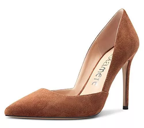CASTAMERE High Heels Castamere Damen Mode D'Orsay High Heels Spitzen Zehen Stilettos Slip-On Pumps 10CM Heel