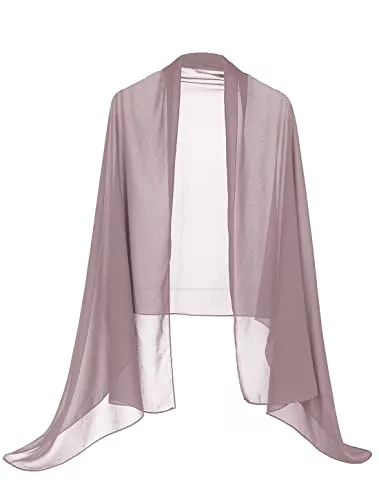 Wedtrend Schals & Tücher Wedtrend Damen Stola Chiffon Schal Sommer Scarves Muslim Kopftuch Halstuch Hijab für Abendkleid Braut Hochzeit Sonnenschutz