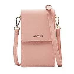 Valentoria Taschen & Rucksäcke Damen Umhängetasche Quaste Handy Geldbörse Kartenfach Geldbörse Handtasche, Pink (S-pink), Small