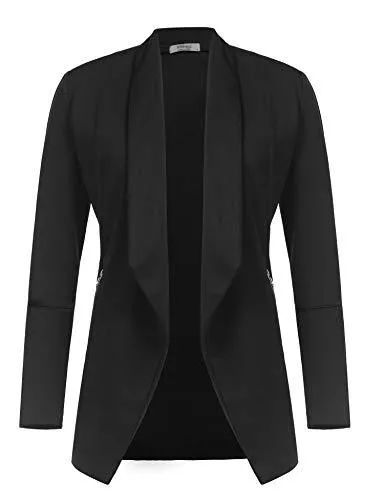 UNibelle Blazer UNibelle Lang Damen Blazer Elegant Open Front Business Anzug Jacke Sportlich Stretch Damenjacke mit Taschen
