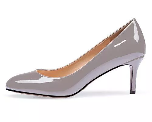 elashe High Heels elashe 2.5 inch Kitten Heels Klassische Damen Pumps Runde Zehen Kleid Brautschuhe Partei Büro Geschlossen Pumps