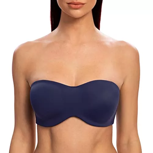 MELENECA Unterwäsche & Dessous MELENECA Damen Trägerloser BH - Bügel,Ohne Einlagen,Große Größe Minimizer Bandeau BH