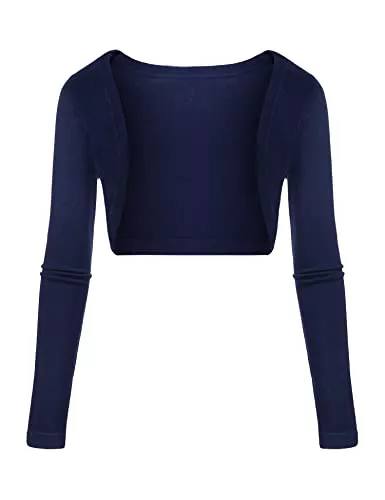 Parabler Strickjacken Parabler Damen Bolero Langarm Jäckchen Festlich Schulterjacke Kurz Strickjacke Blazer Shrug Cardigan Top