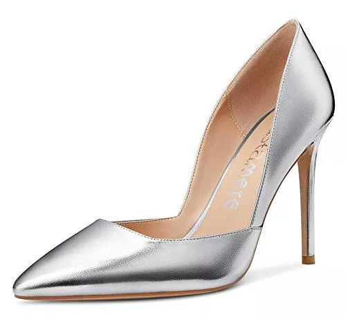 CASTAMERE High Heels Castamere Damen Mode D'Orsay High Heels Spitzen Zehen Stilettos Slip-On Pumps 10CM Heel