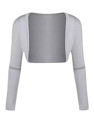 Parabler Strickjacken Parabler Damen Bolero Langarm Jäckchen Festlich Schulterjacke Kurz Strickjacke Blazer Shrug Cardigan Top