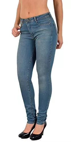 ESRA Jeans ESRA Damen Jeans Jeanshose Damen Skinny High Waist Hochbund Stretch Hose bis Übergröße S700