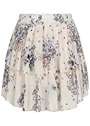 Styleboom Fashion® Röcke Styleboom Fashion Damen Mini Stufenrock 2-lagig Blumen Muster