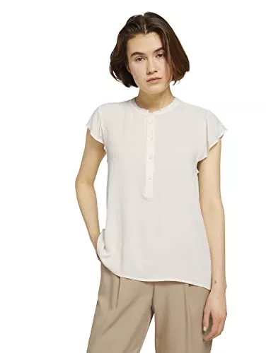 TOM TAILOR Kurzarmblusen TOM TAILOR Denim Damen Basic Bluse