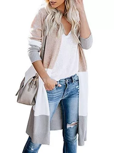 AVACOO Jacken AVACOO Damen Strickjacke Lang Strickmantel Cardigan Damen Herbst Winter Casual Pulli Sweater Jacke Outwear