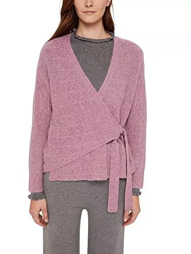 ESPRIT Strickjacken ESPRIT Mit Wolle/Alpaka: Wickelcardigan
