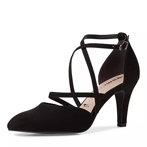 Tamaris High Heels Tamaris Damen Riemchen Pumps, Frauen Absatzschuhe,TOUCHit-Fußbett