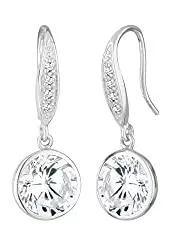 Elli Uhren Elli Ohrringe Damen Elegant Klassisch mit Zirkonia Kristallen in 925 Sterling Silber