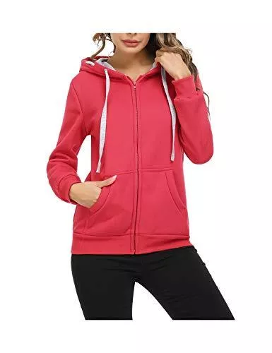 Sykooria Kapuzenpullover Sykooria Sweatjacke Damen Kapuzenjacke Hoodie mit Reißverschluss Sweatshirts Jacke Casual Running Fitness mit Tasche