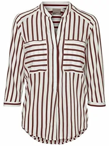 VERO MODA Langarmblusen VERO MODA Female Hemd mit 3/4 Ärmeln Gestreiftes