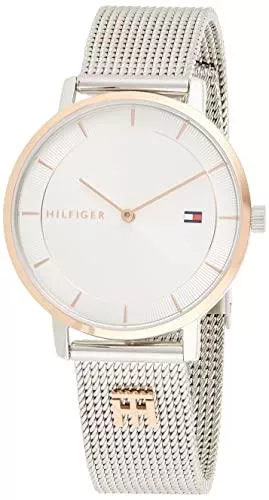 Tommy Hilfiger Uhren Tommy Hilfiger Damen Analog Quarz Uhr Tea mit Mesh Edelstahl Armband