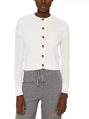 ESPRIT Strickjacken ESPRIT Rippstrick-Cardigan aus Bio-Baumwoll-Mix