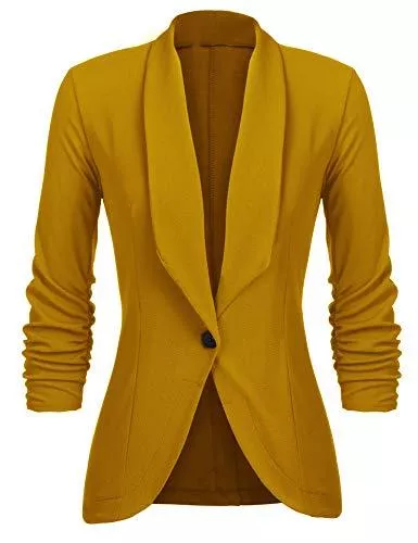 UNibelle Blazer UNibelle Damen Blazer Elegant Tailliert Business Anzug 3/4 Ärmel lang Stickjacke