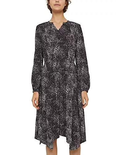 edc by ESPRIT Freizeit edc by ESPRIT Midikleid mit Print, LENZING™ ECOVERO™