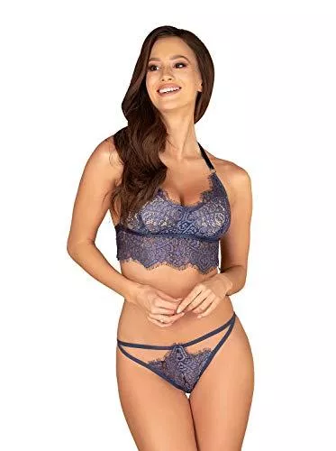 Selente Unterwäsche & Dessous Selente Love &amp; Fun verführerisches mehrteiliges Damen Dessous-Set aus BH, ggf. Bauchgürtel, Tanga &amp; Satin-Augenbinde, Made in EU