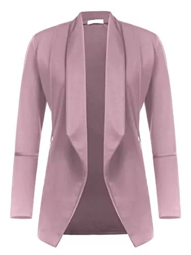 UNibelle Blazer UNibelle Lang Damen Blazer Elegant Open Front Business Anzug Jacke Sportlich Stretch Damenjacke mit Taschen