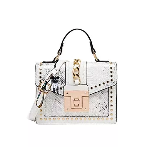 SDINAZ Taschen & Rucksäcke SDINAZ Damen Persönlichkeit Mode Schultertasche Handtasche Weiß