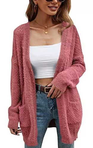 ASOMI Strickjacken ASOMI Strickmantel Strickjacke Damen Gestrickt Lose Cardigan Wintermantel Causal Cardigan Parkajacke Freizeitjacke Pulloverjacke