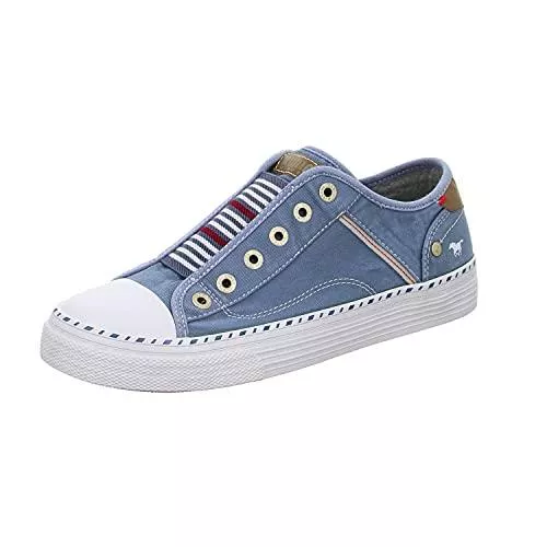 MUSTANG Sneaker & Sportschuhe MUSTANG 1376401/72 Damen Leinen Slipper/Kletthalbschuh