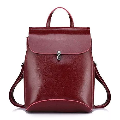 Realer Taschen & Rucksäcke Realer Echtes Leder Rucksäcke Geldbörsen für Frauen Schultertasche